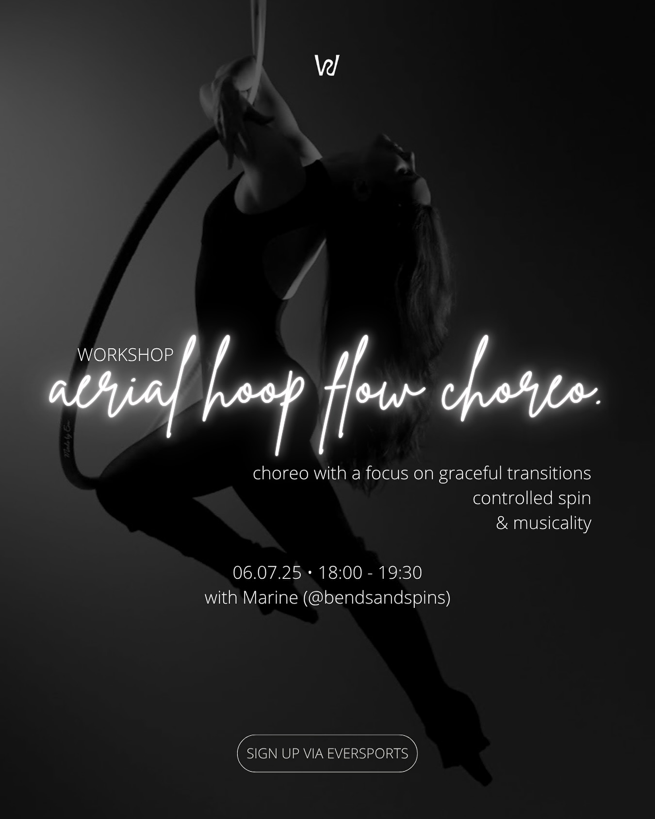 Most of you already know (which is why ONLY 3 SPOTS ARE LEFT!) but this sunday we have a highly requested *AERIAL HOOP FLOW CHOREO* workshop with Marine!🥰 You can secure your spot via Eversports - this is an OPEN LEVEL workshop! Please bring leggings and any top that you feel comfortable in. ✨
If you are part of wild wavy don’t forget to join our whatsapp group so you are always one of the first ones to be informed. All of our offer for camps, workshops and more can always be found on eversports first too, so make sure you put our studio in your favourites. 🥰
Anything you want to request? Just let us know!🤍