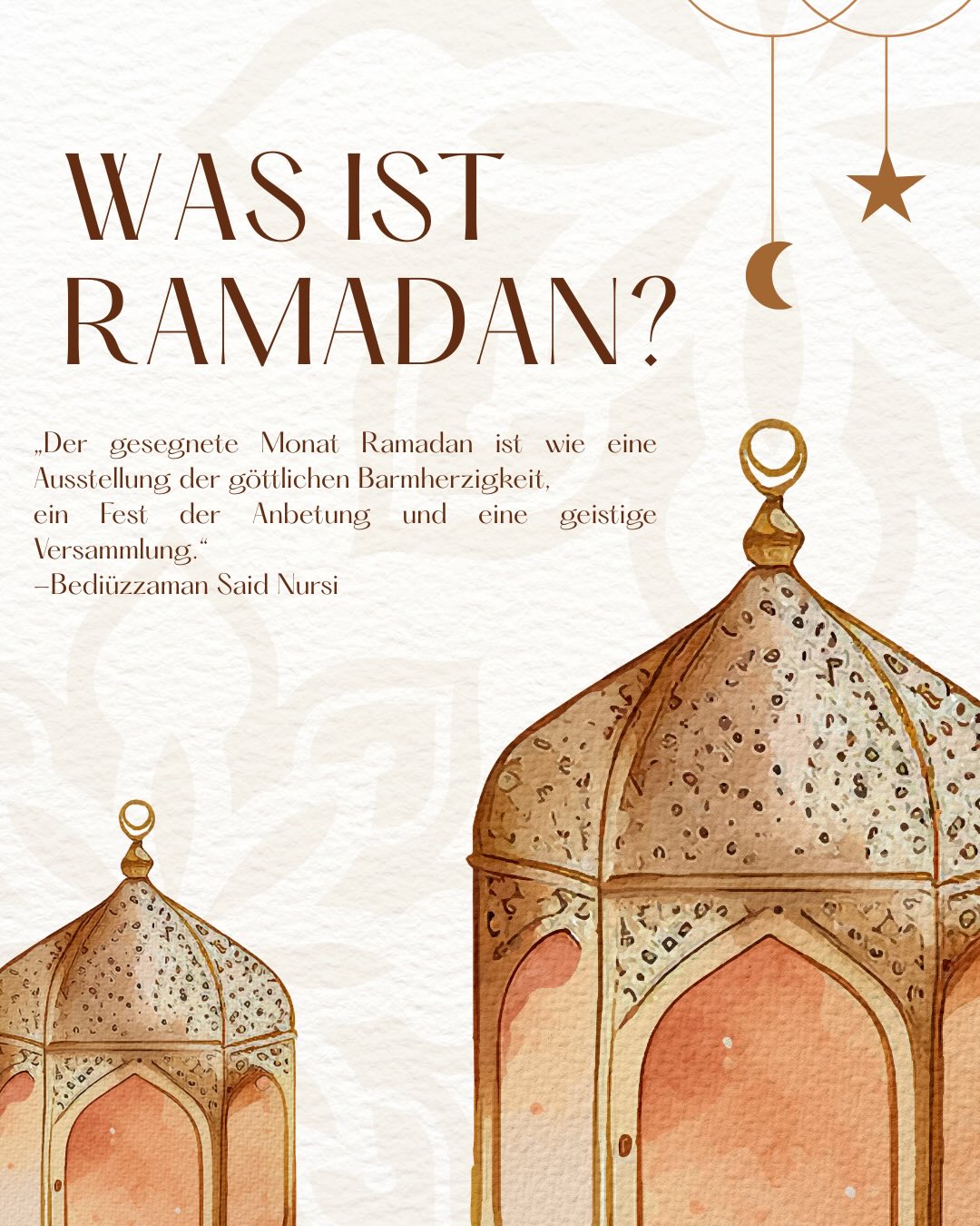 Was bedeutet Ramadan für dich?
Schreib ein Wort in die Kommentare. 👇🏼 ❤️Bis zum Ende des Ramadan gibt es jede Woche eine Ramadan-Quiz-Woche in unserer Story.
Mach mit und teste dein Wissen! 🌙 ✨#ramadan #dialog #bayram #karlsruhe #bildung