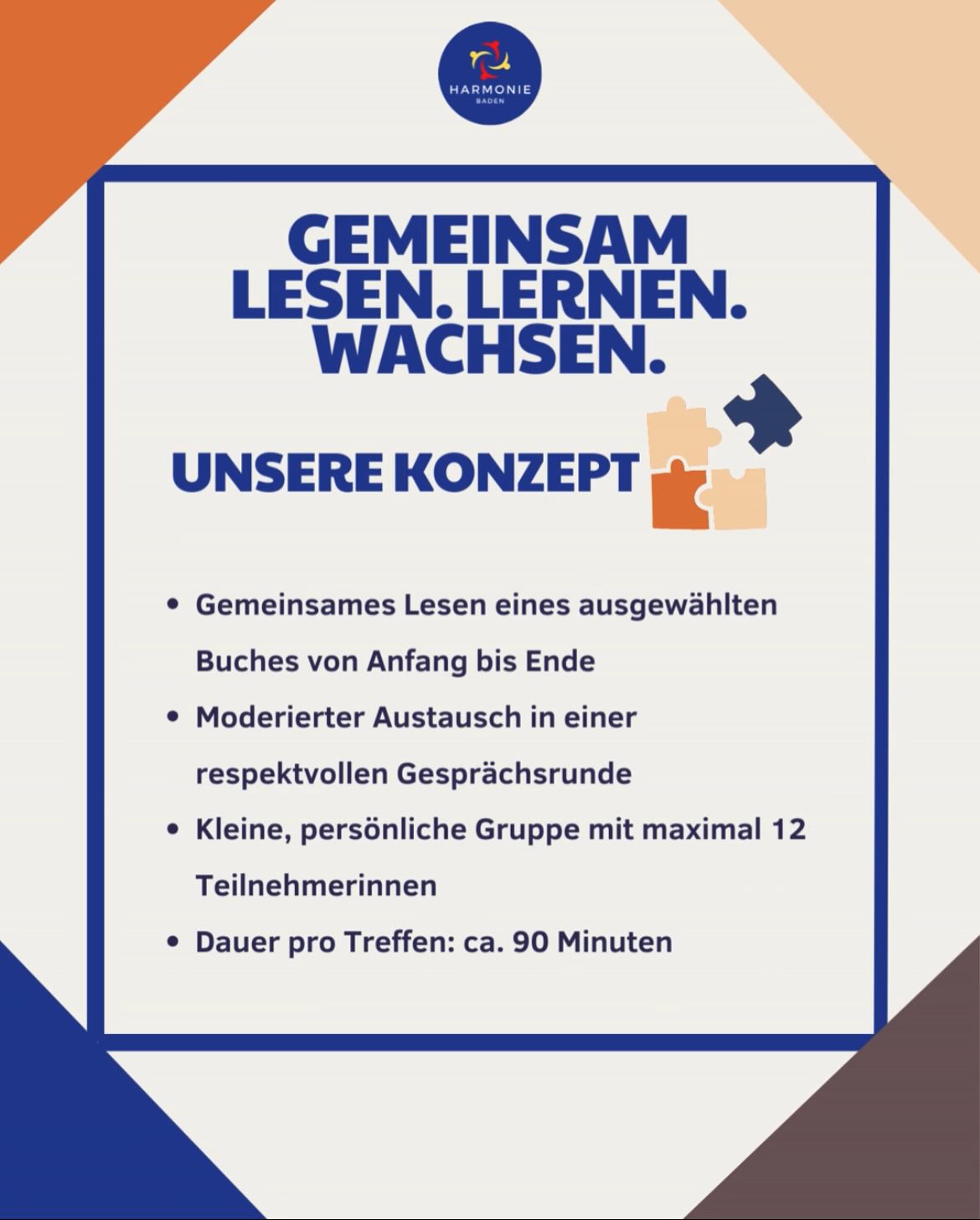 Manchmal beginnt eine gute Unterhaltung mit einem einzigen Satz aus einem Buch.In unserer LeseWerkstatt lesen wir gemeinsam, tauschen Gedanken aus und entdecken neue Perspektiven. In einer offenen und wertschätzenden Atmosphäre entstehen Gespräche über das Leben, die Welt und über das, was uns verbindet.Aktuell begleitet uns das Buch
„Die Bahnschule – Dialoge über Gott und die Welt“ von Arhan Kardaş.Ein Ort für Inspiration, Austausch und gemeinsames Lernen.#harmoniebaden
#lesewerkstatt
#karlsruhe
#dialog
#gemeinschaft