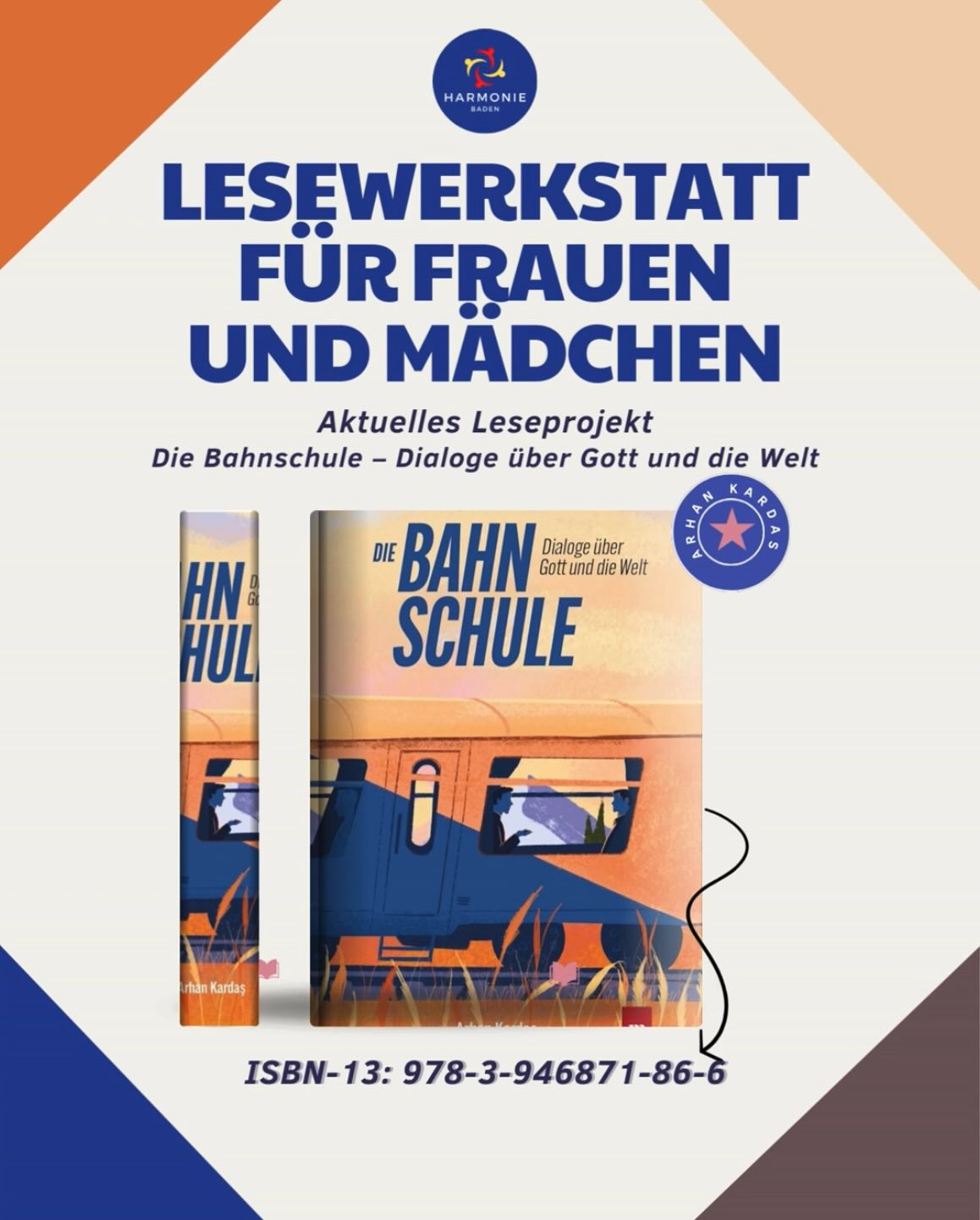 Manchmal beginnt eine gute Unterhaltung mit einem einzigen Satz aus einem Buch.In unserer LeseWerkstatt lesen wir gemeinsam, tauschen Gedanken aus und entdecken neue Perspektiven. In einer offenen und wertschätzenden Atmosphäre entstehen Gespräche über das Leben, die Welt und über das, was uns verbindet.Aktuell begleitet uns das Buch
„Die Bahnschule – Dialoge über Gott und die Welt“ von Arhan Kardaş.Ein Ort für Inspiration, Austausch und gemeinsames Lernen.#harmoniebaden
#lesewerkstatt
#karlsruhe
#dialog
#gemeinschaft