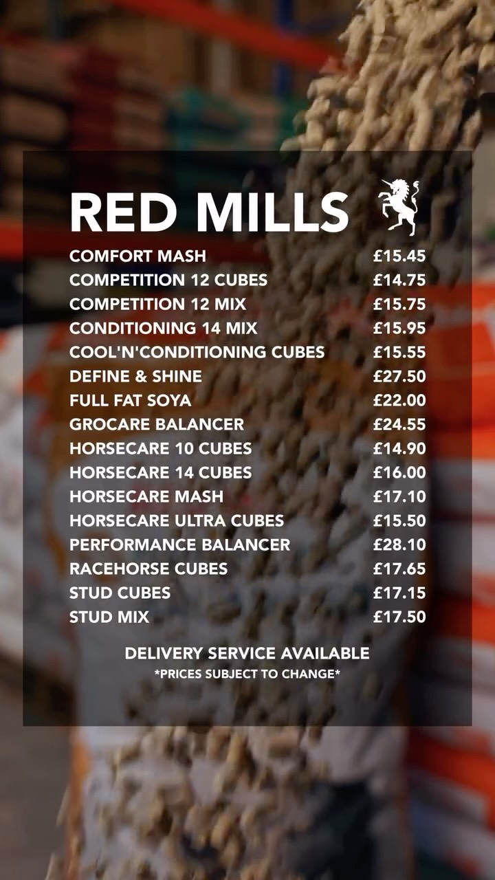 Red Mills Price List - Available online or in store at Unicorn Saddlery. π #equestrian #redmills #... Red Mills Price List - Available online or in store at Unicorn Saddlery. π #equestrian #redmills #...