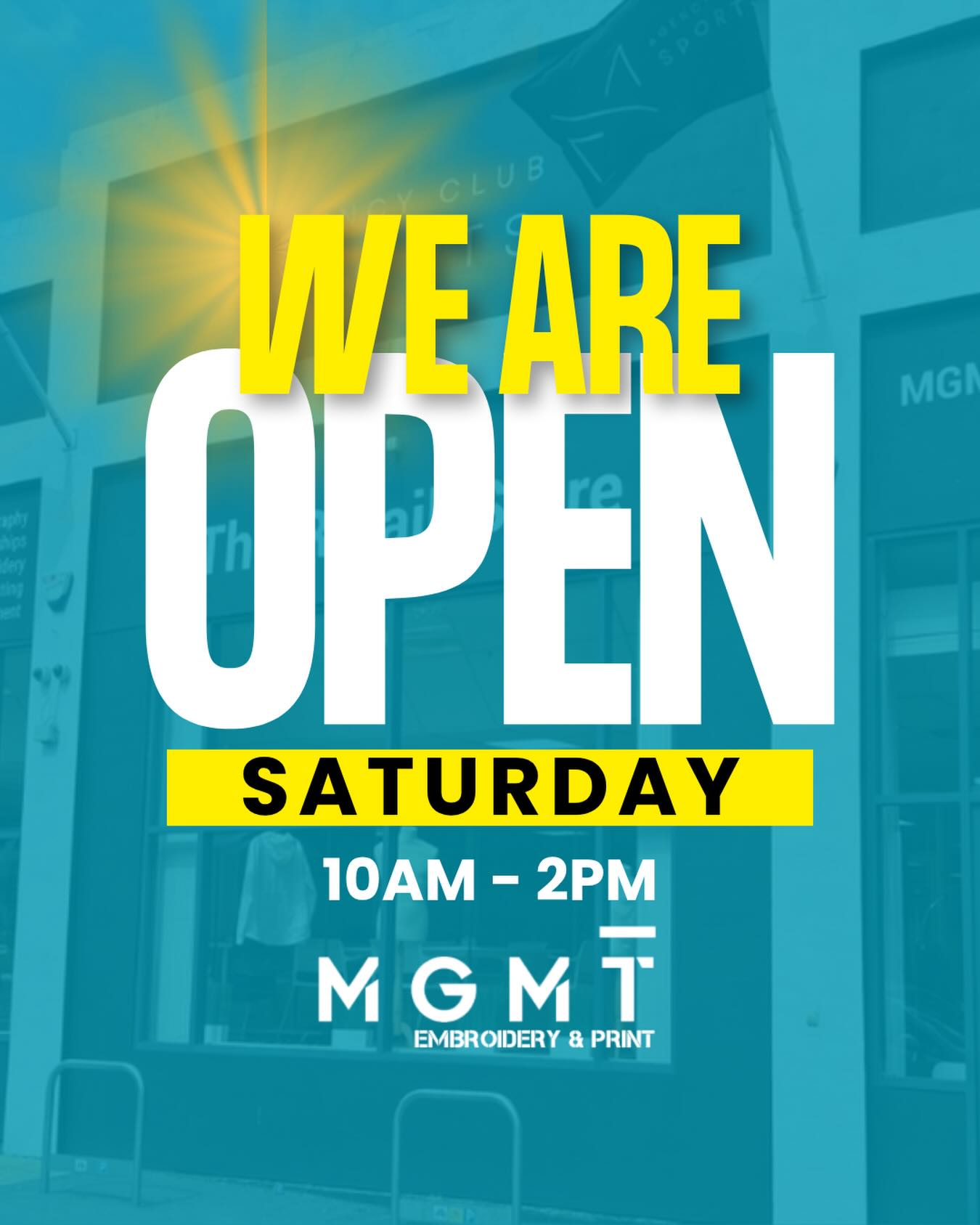 ✨ SATURDAY OPENING REMINDER ✨We’re open Saturdays from 10am – 2pm!📍 7–9 Bennetthorpe, Doncaster🌐 www.mgmt-print.co.uk#mgmtembroideryandprint #doncaster #embroidery #print #saturday
