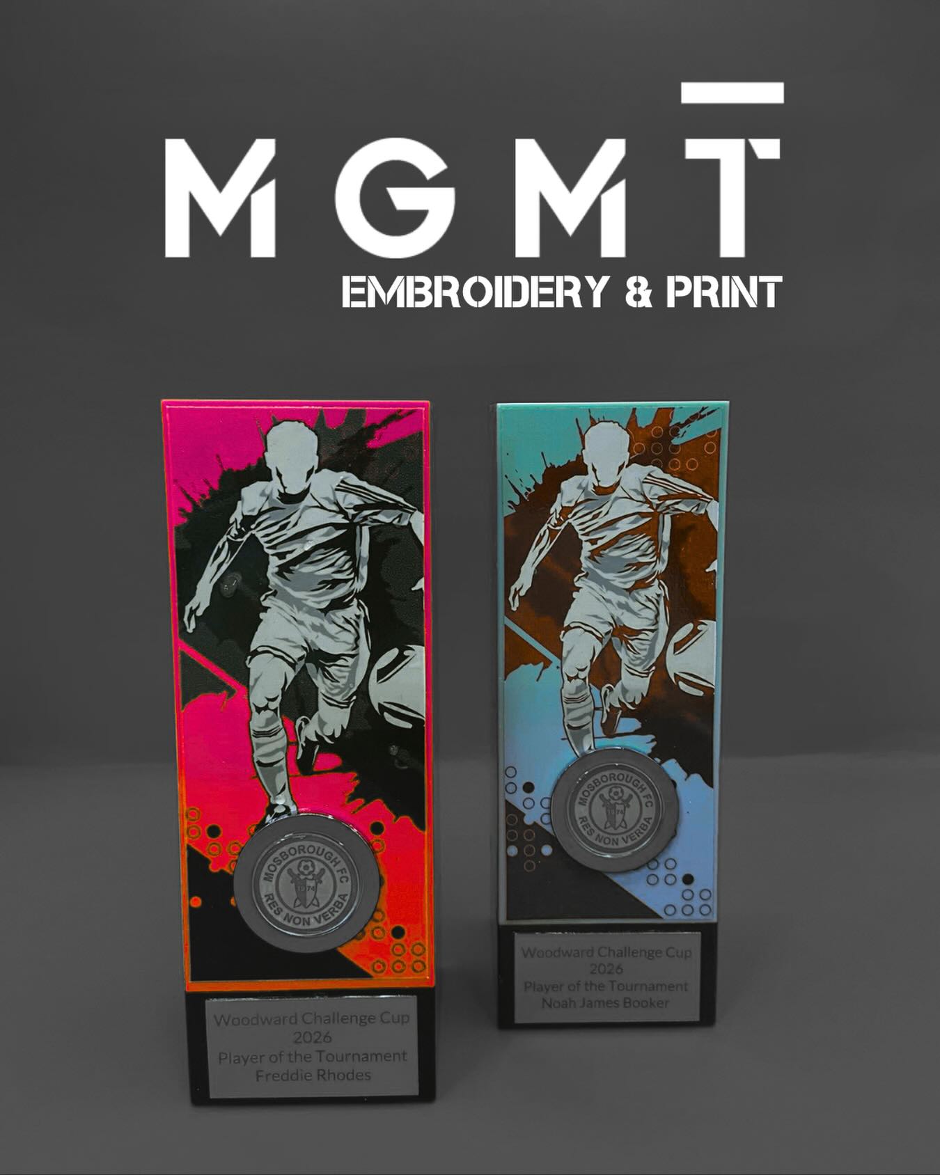 Celebrate every achievement with style! We make every winner feel like a champion. Whether it’s football tournaments, school competitions or even corporate awards we create high quality trophies that leave a lasting impression! 🏆Get yours today at mgmt-print.co.uk #winners #customawards #embroidery #football #trophy