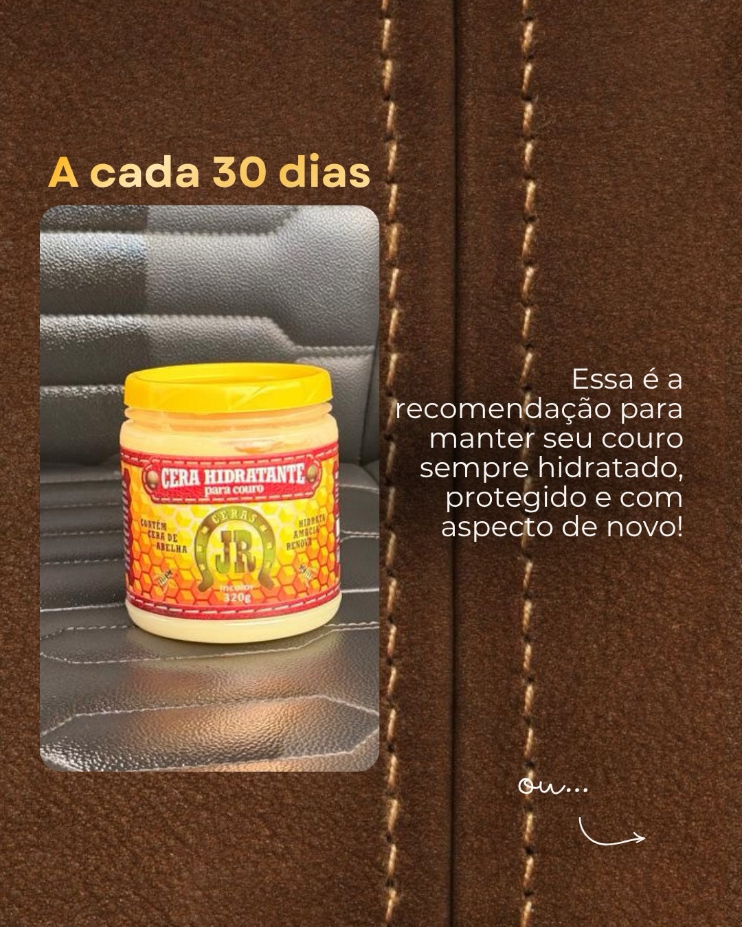 🛒 Garanta já a sua e cuide do seu couro do jeito certo! Clique no link da bio!